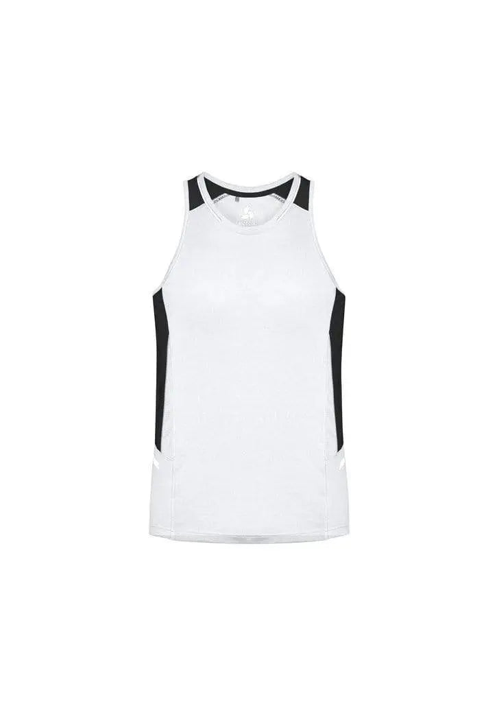Biz Collection Casual Wear White/Black/Silver / XS Biz Collection Renegade Mens Singlet SG702M